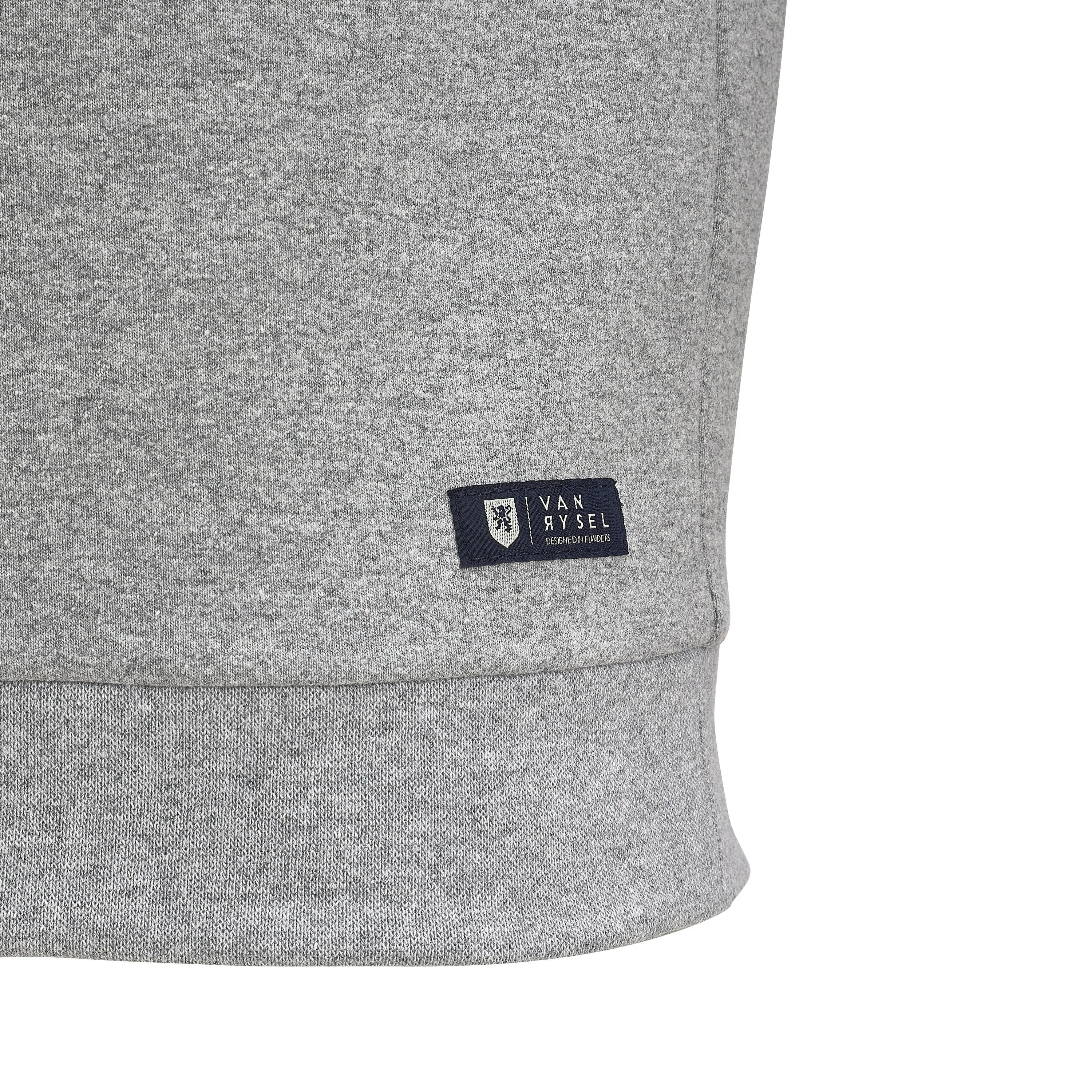 Made in France: Brigade du Pavé sweatshirt with racing number in gray VAN RYSEL