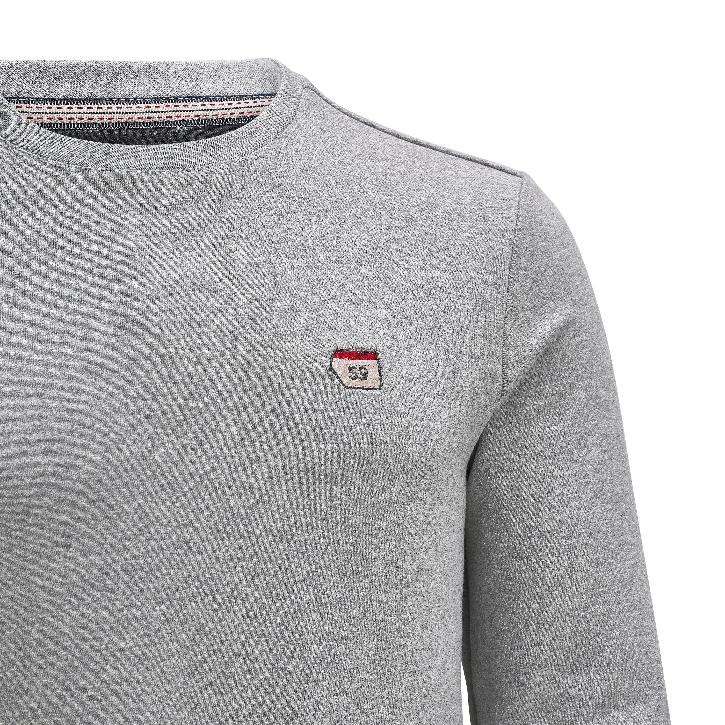 Made in France: Brigade du Pavé sweatshirt with racing number in gray VAN RYSEL