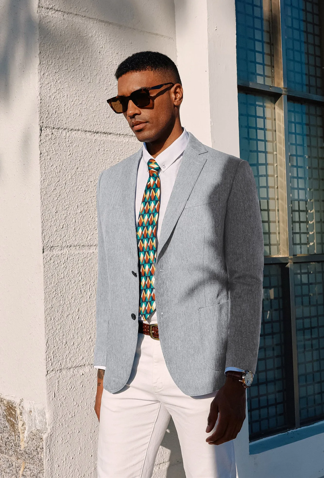 Men's Blazer Jacket Slim Fit Two Buttons Casual Sports Coats Notched Lapel Suit Jacket Tops