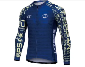 Men's Long Sleeve Cycling Jackets Fashion Printed Cycling Jersey Breathable Quick Dry Zipper Cycling Clothing