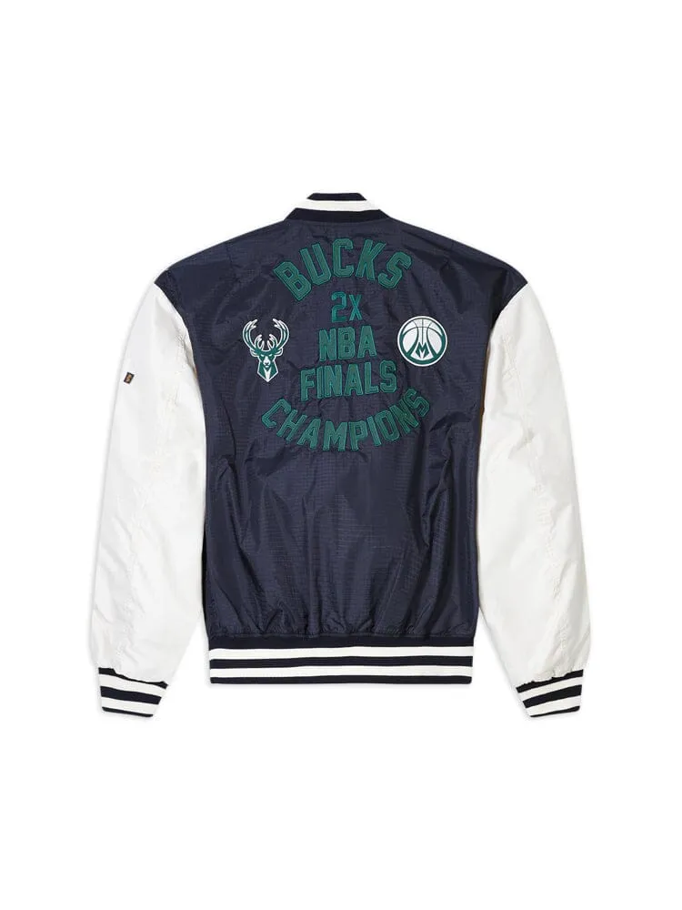 MILWAUKEE BUCKS X ALPHA X NEW ERA L-2B BOMBER JACKET