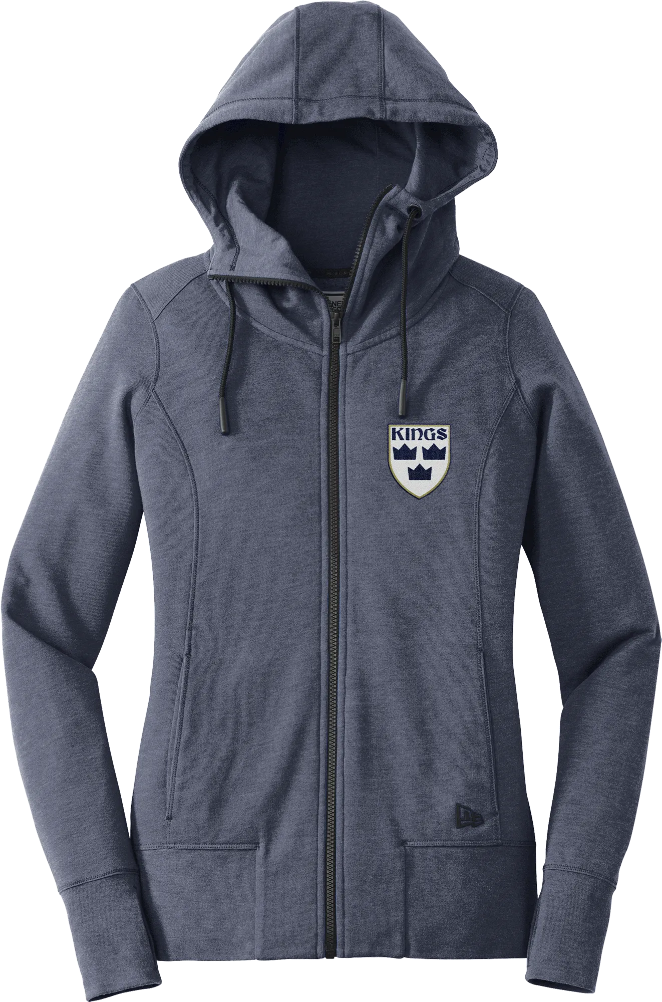 North Jersey Kings New Era Ladies Tri-Blend Fleece Full-Zip Hoodie