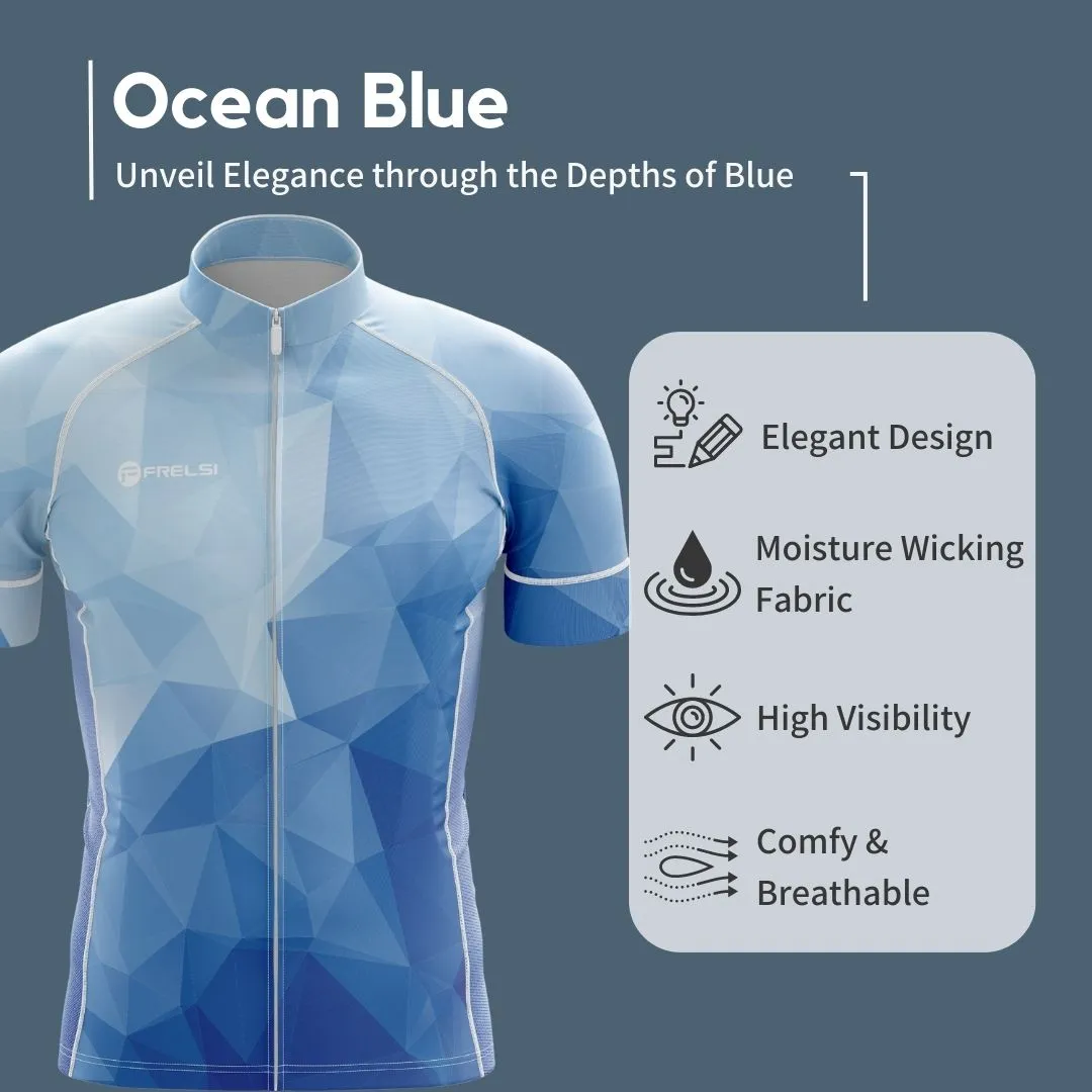 Ocean Blue | Men's Short Sleeve Cycling Jersey