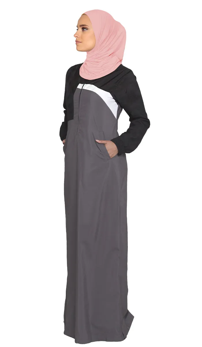 One Piece Stretch Sports Hijab - Rose