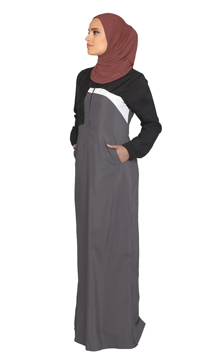 One Piece Stretch Sports Hijab - Spice