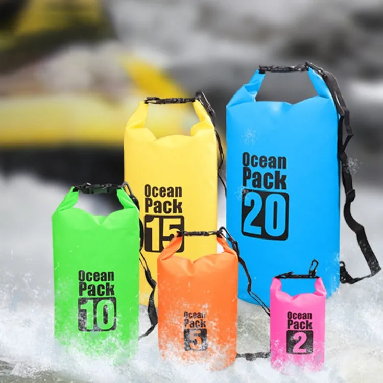 Outdoor Waterproof Bag Dry Sack PVC Barrel Bag, Capacity: 2L (Yellow)