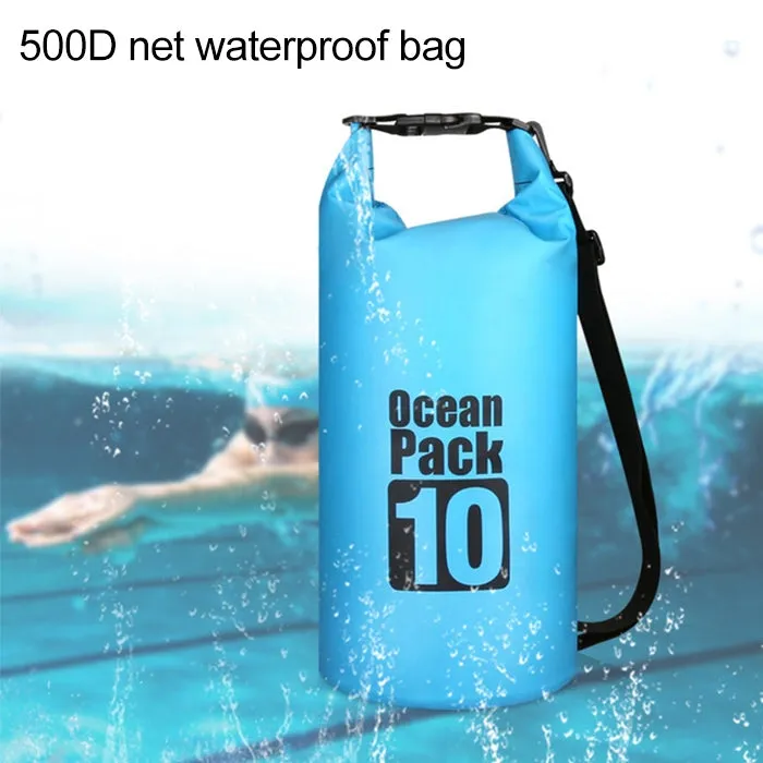 Outdoor Waterproof Double Shoulder Bag Dry Sack PVC Barrel Bag, Capacity: 20L (Orange)