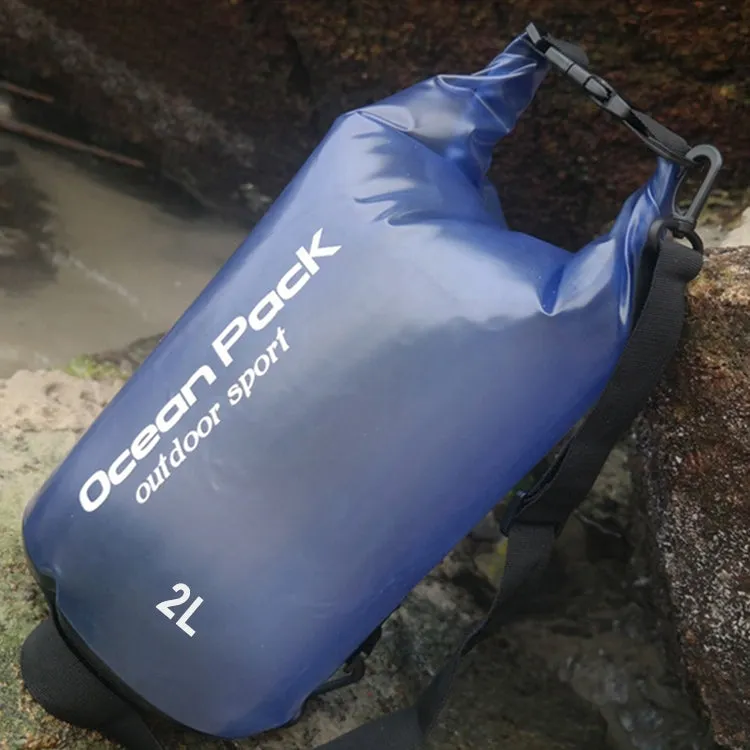 Outdoor Waterproof Dry Bag Dry Sack PVC Barrel Bag, Capacity: 2L (Blue)