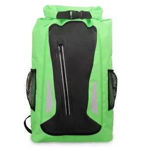 Outdoor Waterproof Dry Dual Shoulder Strap Bag Dry Sack PVC Barrel Bag, Capacity: 25L (Green)