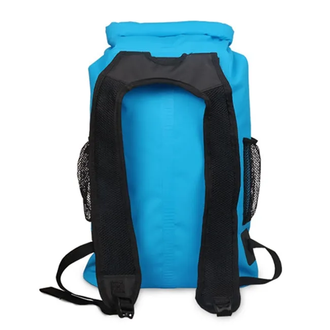 Outdoor Waterproof Dry Dual Shoulder Strap Bag Dry Sack PVC Barrel Bag, Capacity: 25L (Pink)