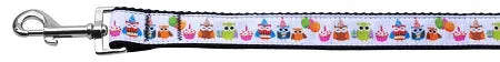 Party Owls Nylon Dog Leash 3-8 Inch Wide 4ft Long