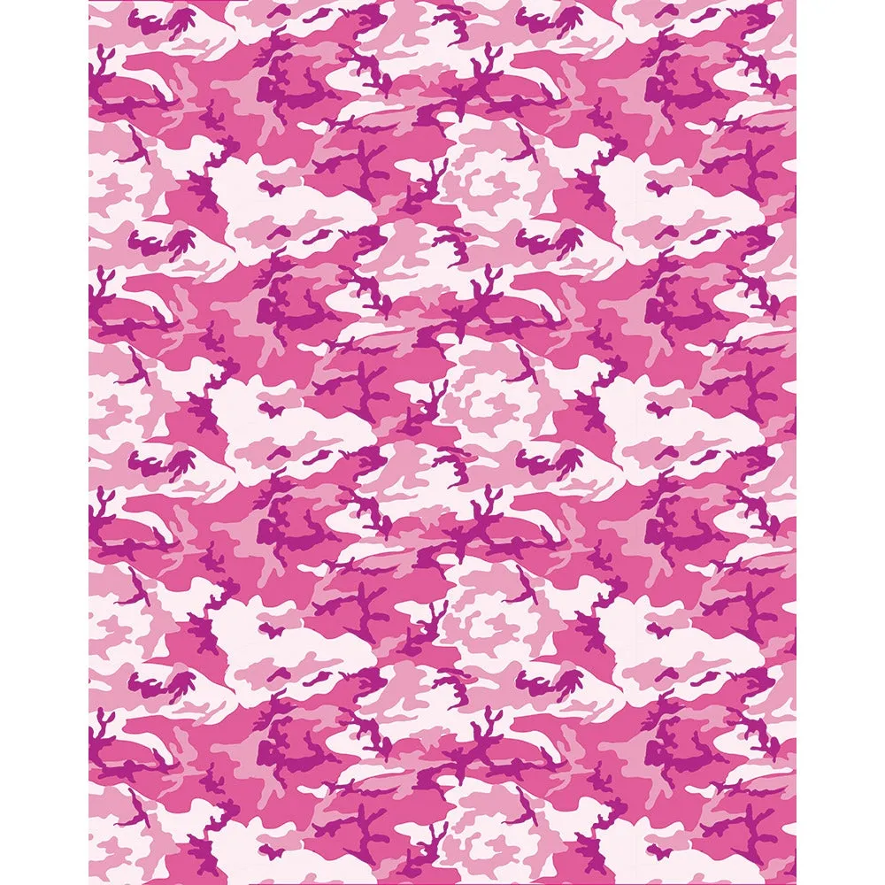 Pink Camouflage Printed Backdrop