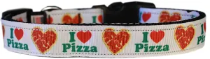 Pizza Party Nylon Dog Collar Xl