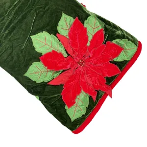 Poinsettia Applique Tree Skirt 64"