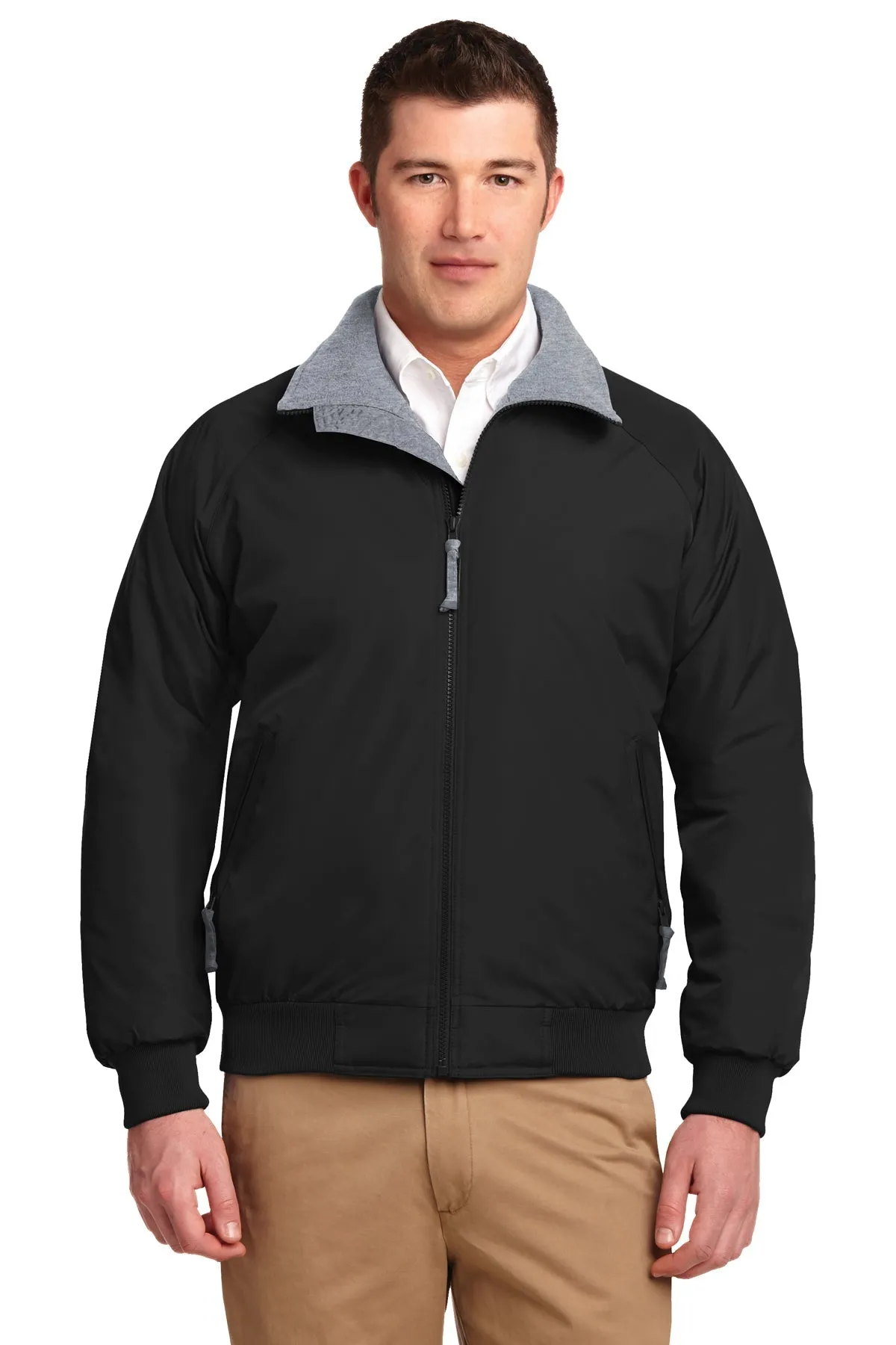 Port Authority Challenger Customized Jackets, True Black/ Grey Heather