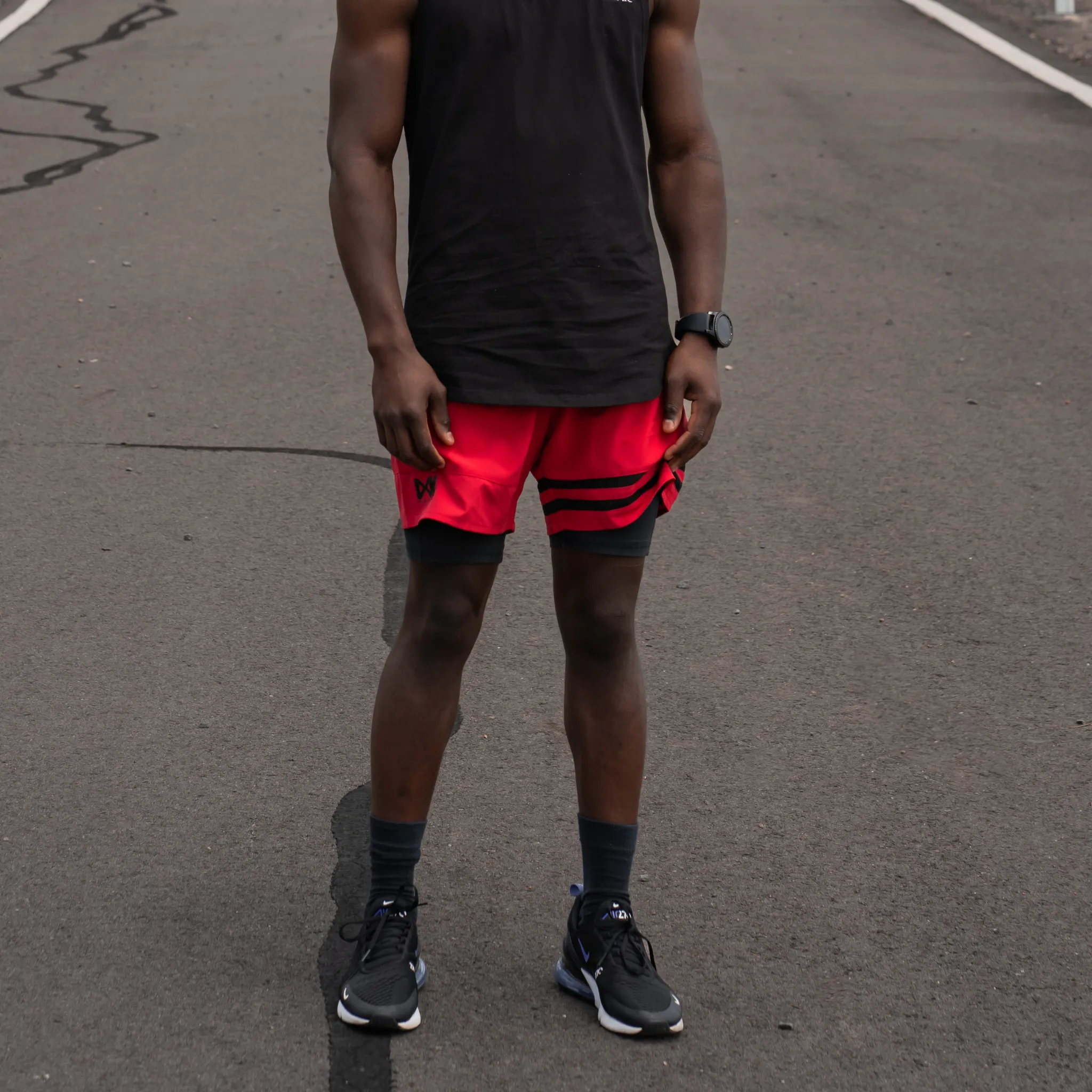 Quick Dry Accent Shorts - Red