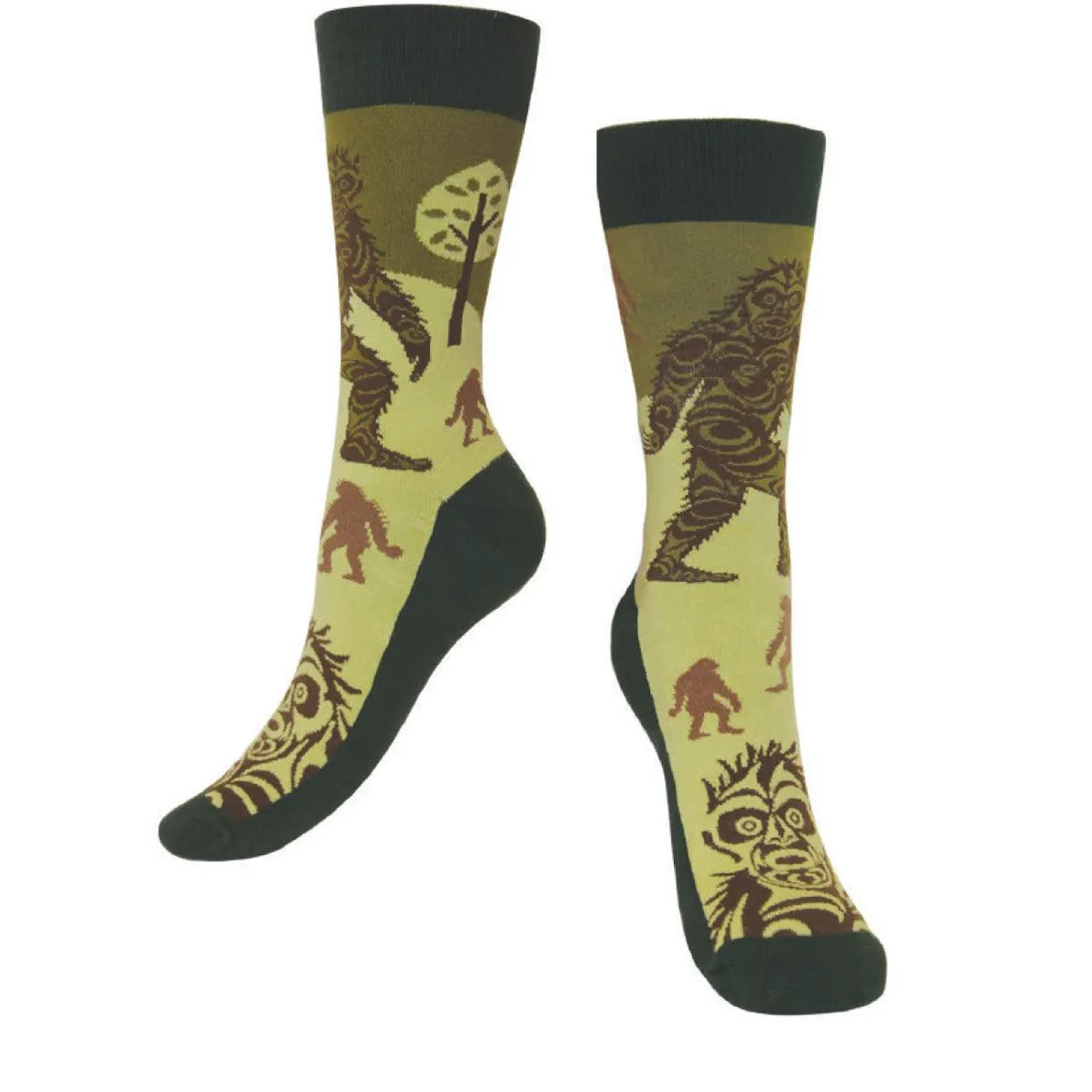 "Sasquatch" socks with artwork by Salish Native Artist Francis Horne Sr