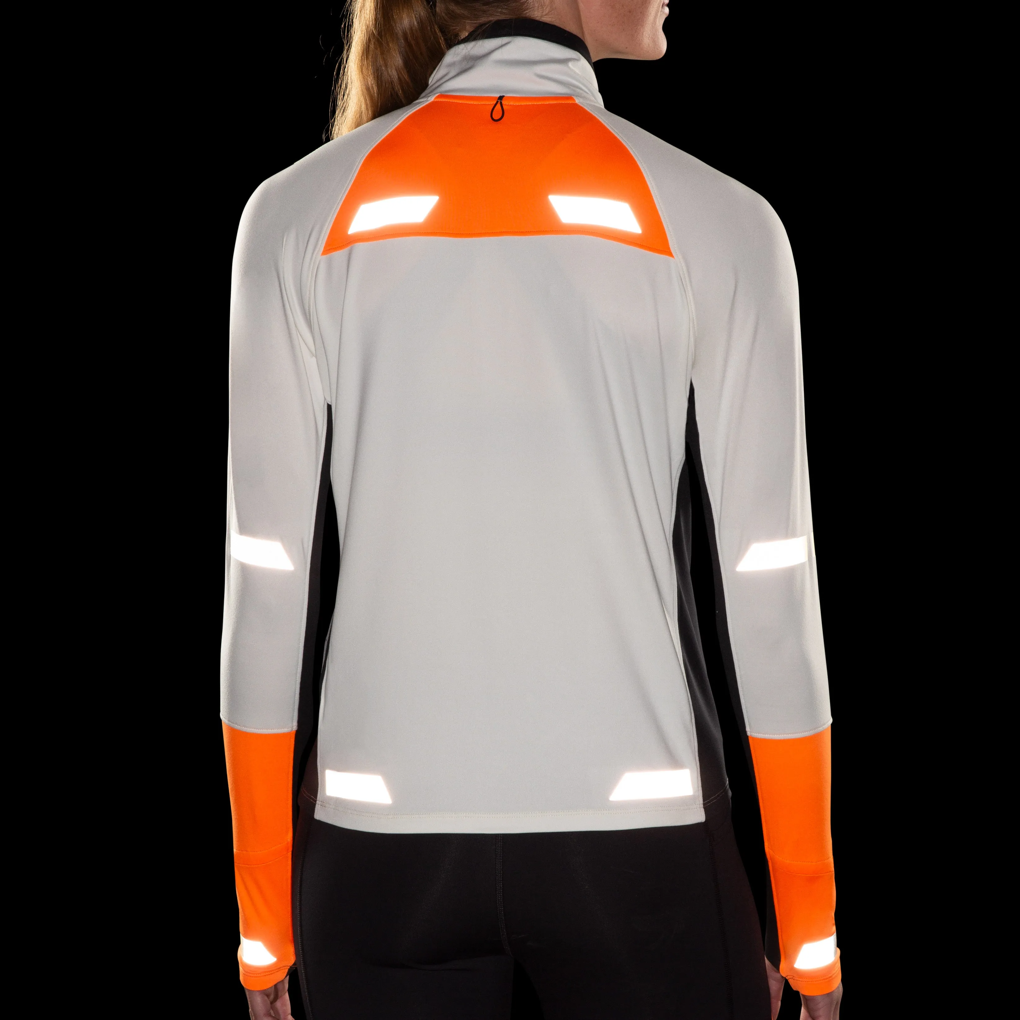 Run Visible 1/2 Zip 2.0 W | Ecru/Fluoro Flash/Black