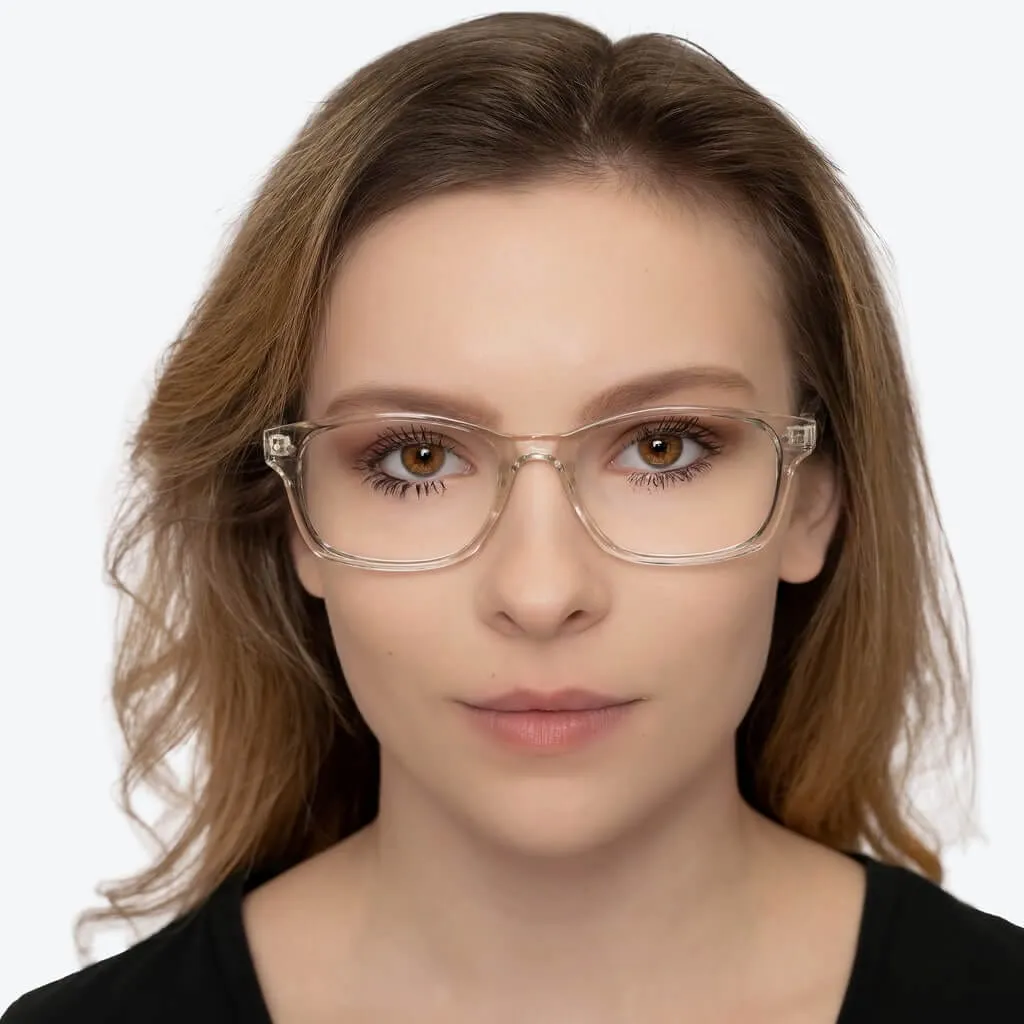 ScreenTime Wayfarer Computer Glasses - Crystal - Readers