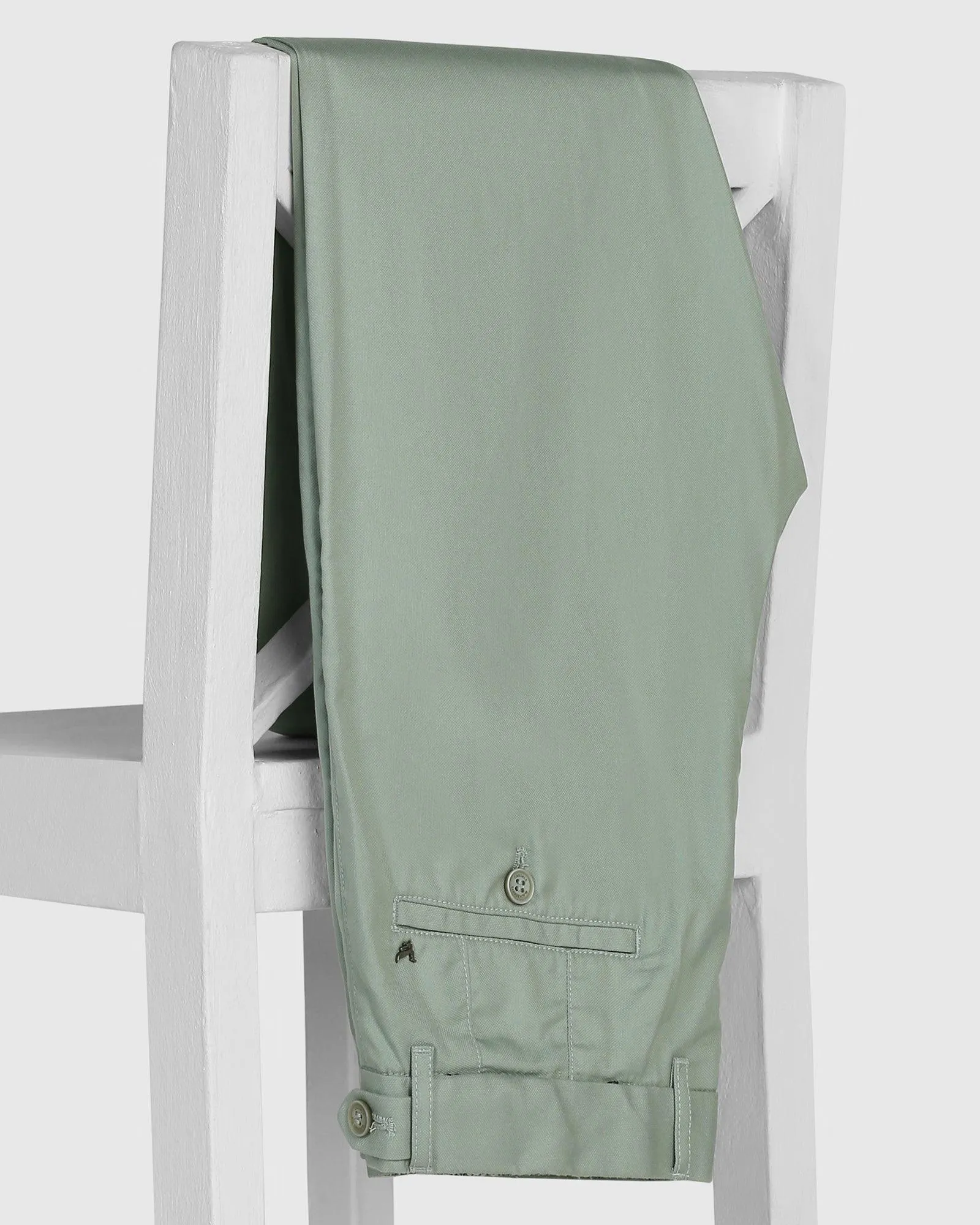 Slim Comfort B-95 Casual Green Textured Khakis - Jeny