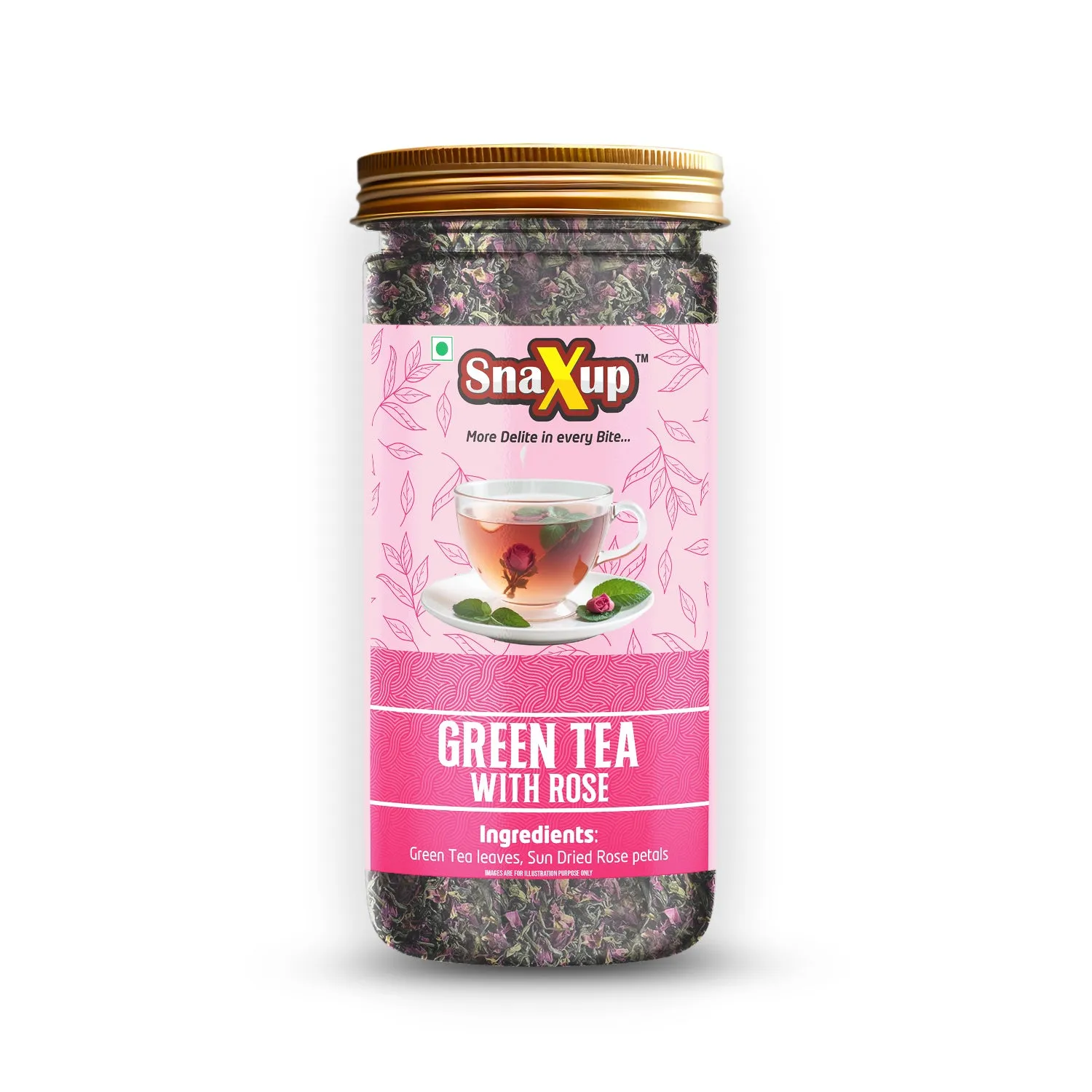 Snaxup Green Tea With Rose Tea