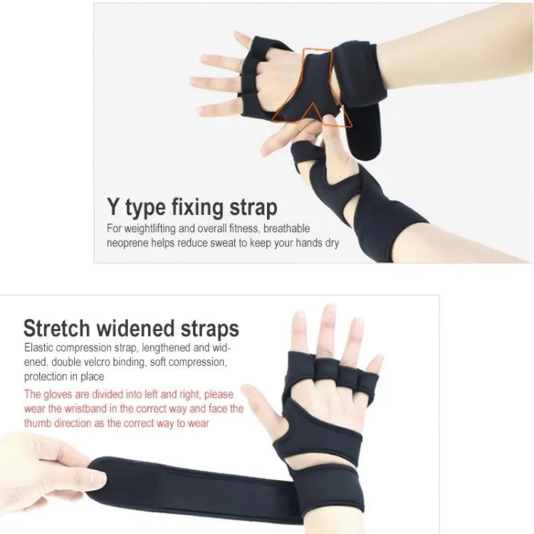 Sports Riding Gloves Silicone pull-up Exercise Gloves, Size:M(Reinforced Black)