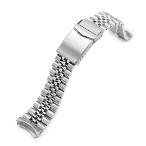 Super-J Louis JUB for Seiko 5 Sports GMT V-Clasp, Brushed with Polished Center