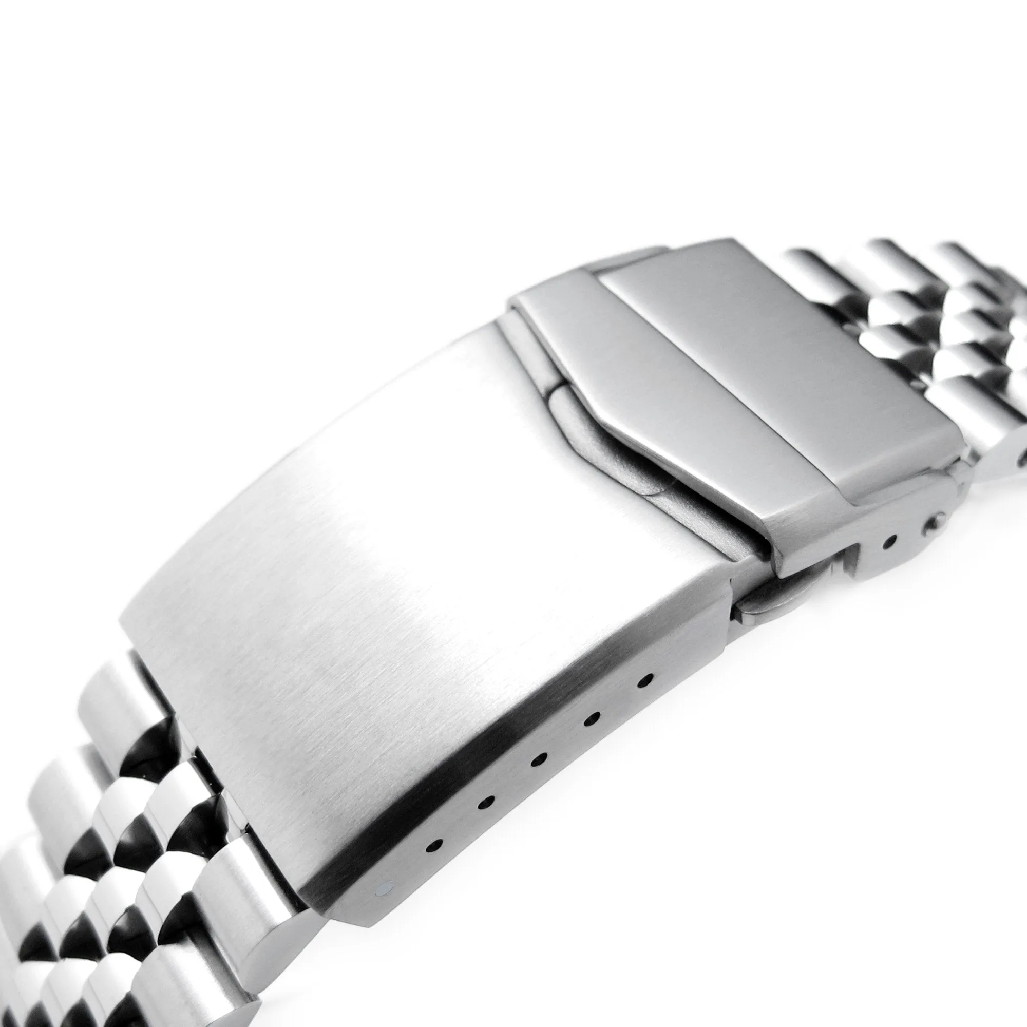 Super-J Louis JUB for Seiko 5 Sports GMT V-Clasp, Brushed with Polished Center