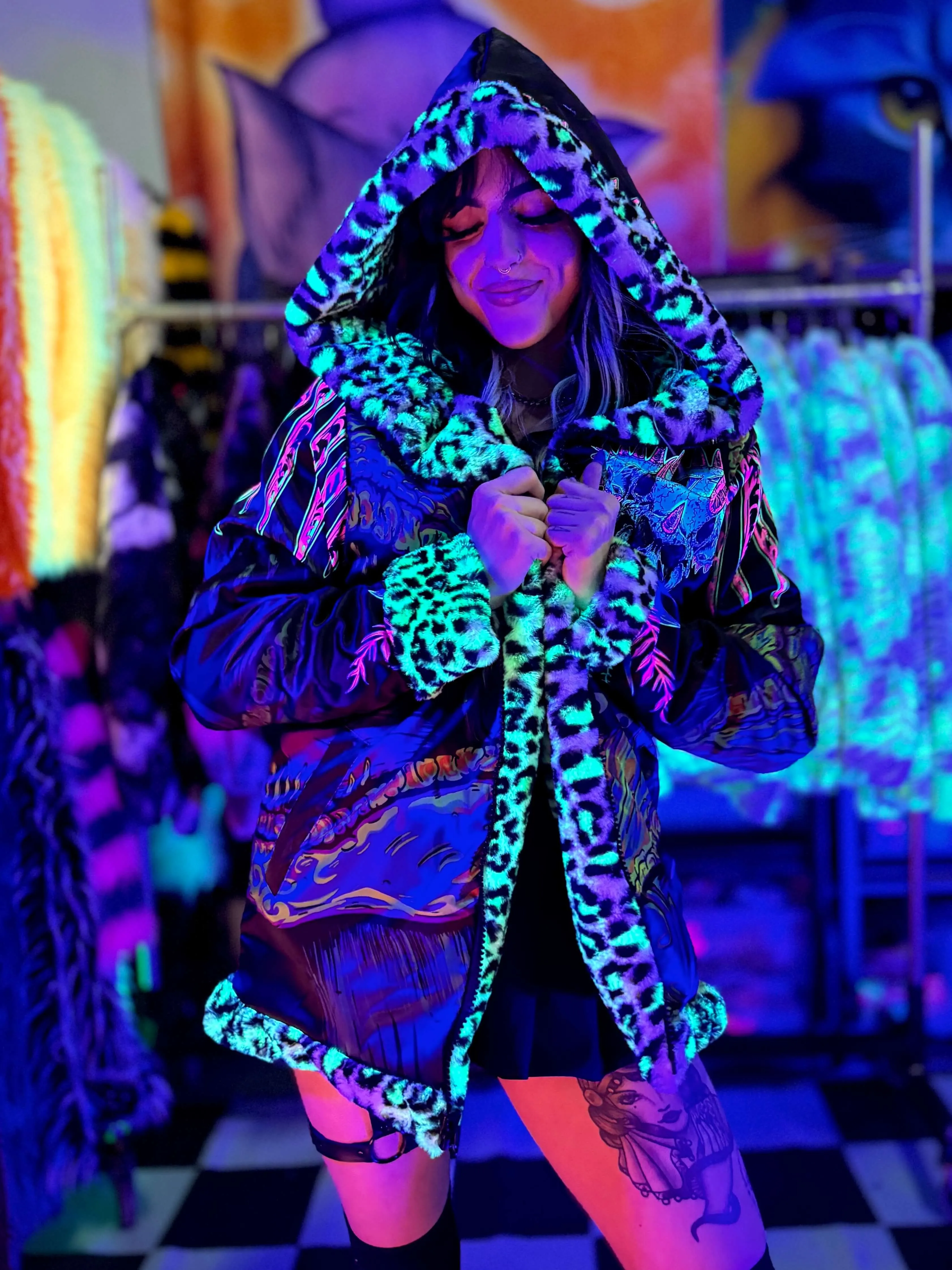 The Great Shroom Reversible Faux Fur Jacket