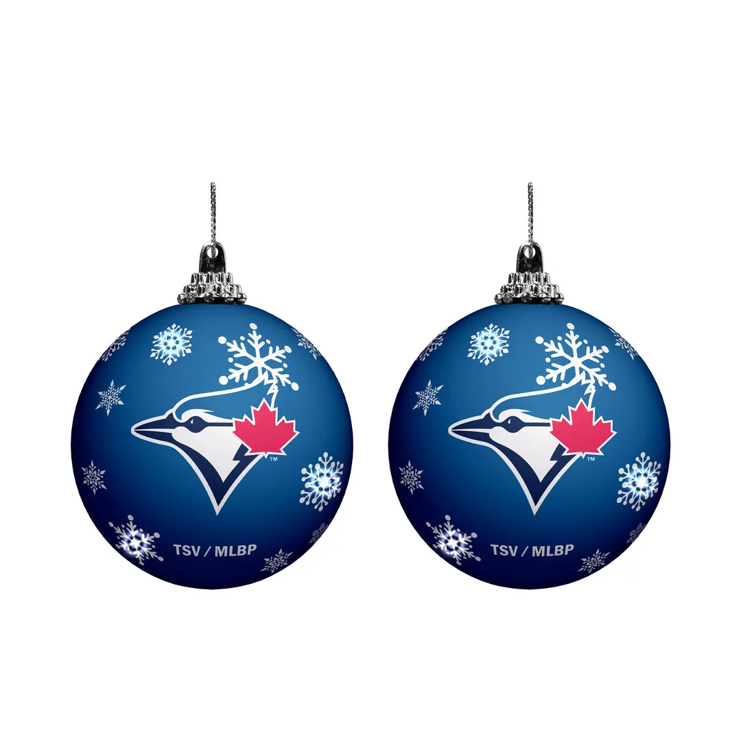 The Sports Vault MLB Toronto Blue Jays 2-Pack Light Up Ornaments