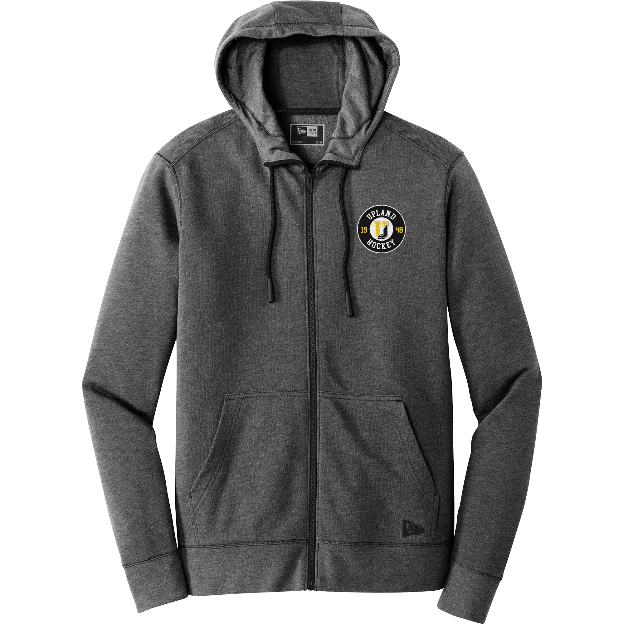 Upland Country Day School New Era Tri-Blend Fleece Full-Zip Hoodie