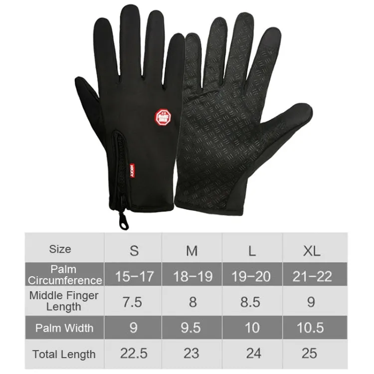 Winter Outdoor Riding Sports Waterproof Touch Screen Glove, Size: M(H043 Purple)